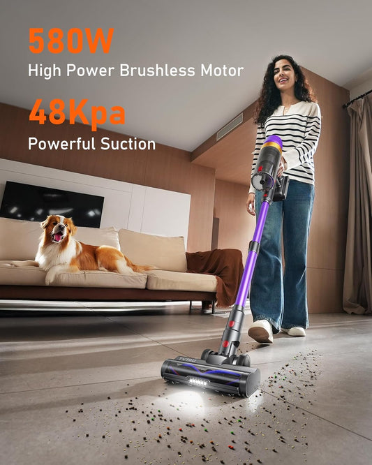TVTAU Stick Vacuum Cordless Rechargeable with LED Display