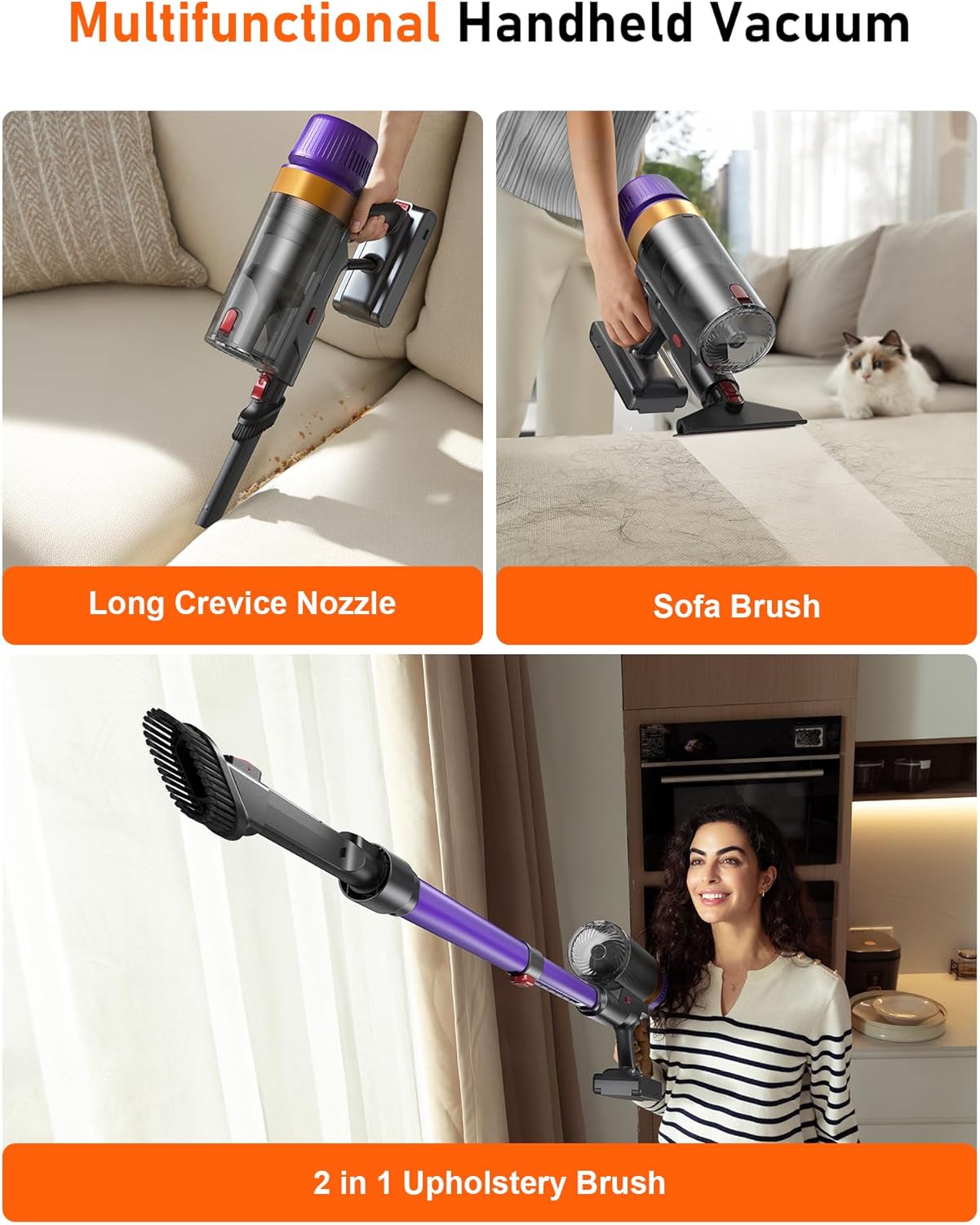 TVTAU Stick Vacuum Cordless Rechargeable with LED Display
