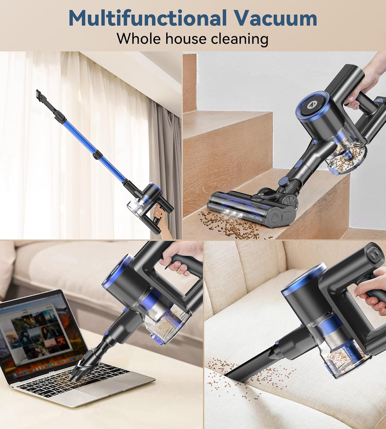 NADALY Cordless Anti-Tangle Vacuum Cleaner