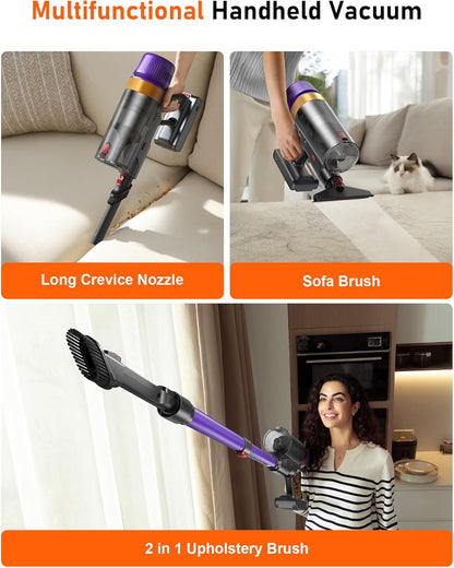 TVTAU Stick Vacuum Cordless Rechargeable with LED Display