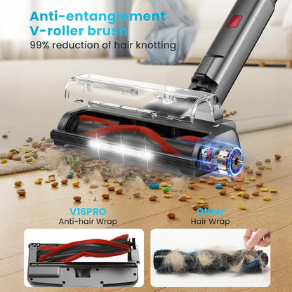 CHEBIO 45000Pa/550W/60Min Cordless Vacuum Cleaner